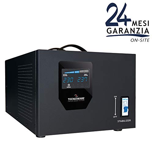 Tecnoware Stabilizzatore Elettronico, Monofase 230 V da 3.5 KVA, Forma d'Onda Sinusoidale