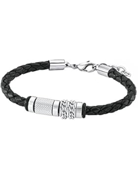 S.Oliver Herren-Armband Edelstahl Leder SO1197/1