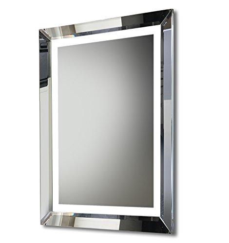 Diamond X Collection Miroir Lumineux LED de Salle de Bain Bevelle,avec Capteur,Rasoir,Antibuée k507