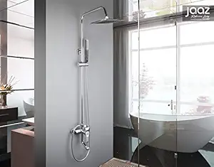 Jaaz Brass 3-in-1 Wall Mixer Single Lever Shower Panel (Chrome Plated) - Square