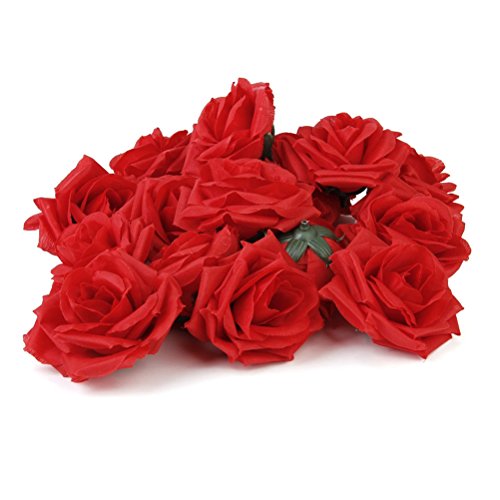 Winomo Rote Köpfe für künstliche Rose Knospen Blumen 20ST - 4
