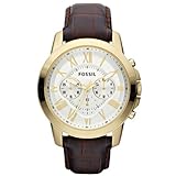 Fossil Herren-Armbanduhr XL Chronograph Quarz Leder FS4767