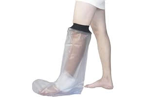 HKF HO KI HO Waterproof Half Leg Cast Cover for Shower,Cast Protector for Leg Sleeve and Bandages & Plasters Dry,Reusable with a Watertight Seal-Half Leg-66CM