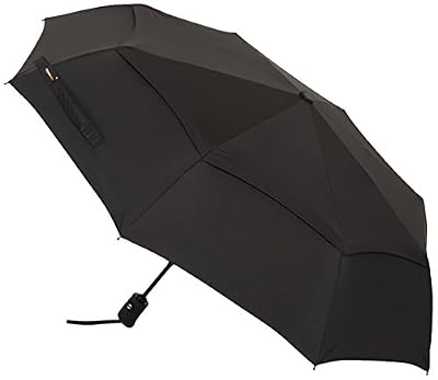 AmazonBasics Parapluie pliant à ouverture automatique avec soufflet de décompression Noir