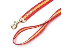 MD-10 COLLECTION Correa con Bandera de España para Perros (120 cm - 25 mm)