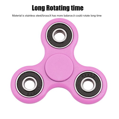 Hand Spinner Toy,Bescita Tri Fidget Hand Spinner Triangle Finger Toy EDC Focus ADHD Autism (Pink)