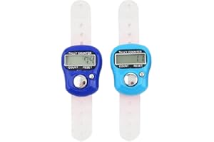 NOPEILVI Contatore di Dito LCD Digital Electronic Counter Electronic Finger Counter LCD Digital Finger Tally Counter Random Color 2Pcs