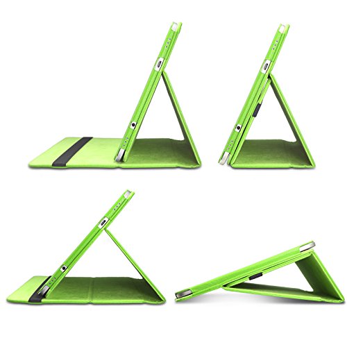 Infiland Samsung Galaxy Tab S2 9.7 Bluetooth Tastatur Hülle Keyboard Case – Slim Fit Kunstleder Stand Tasche mit Hochwertige Abnehmbar Drahtlos Bluetooth Tastatur für Samsung Galaxy Tab S2 T810N / T815N (9,7 Zoll) Tablet(QWERTZ Tastatur, Grün) - 3