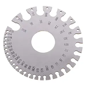 A&S TOOL SHOP Round Thickness Stainless Steel Wire Gauge Diameter Gage Metal Inch Measurement Instrument Hand