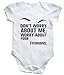 HippoWarehouse don't worry about me worry about your eyebrows baby vest boys girls