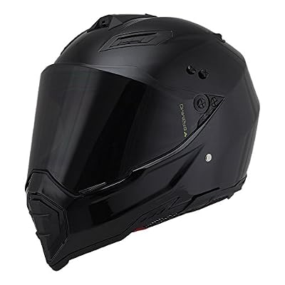 Woljay Casques motocross Casque sport moto sport double sport Saleté Bicyclette VTT (S, Noir)