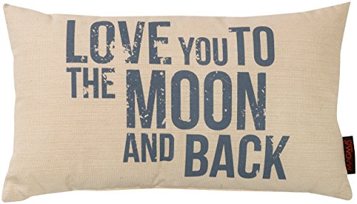 Kissenhülle Emotion ca. 30x50 cm Love you to the moon... aus der Serie Zitate Emotion im angesagten Siebdruck (mit Reißverschluß) Farbe 071 beige