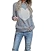 Produktbild ABsoar Sweatshirt Damen Frauen Strickjacken Beiläufige Feste Shirt Lange Hülsen Strickwaren Liebes Pullover Lose Oberseiten