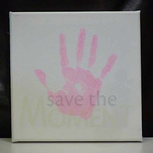 Hand & Foot Print Canvas Keepsake & Baby Safe Ink Pad - Toddler Childrens Memory - PINK