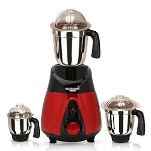 Goldwinner NBTLBRMGF21 1000-Watt Mixer Grinder with 3 Jars (1 Wet Jar, 1 Dry Jar and 1 Chutney Jar) - BlackRed Make in India