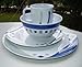 Produktbild Melaminset 16 teile CUBIC-BLUE Neu campinggeschirr Campingküche