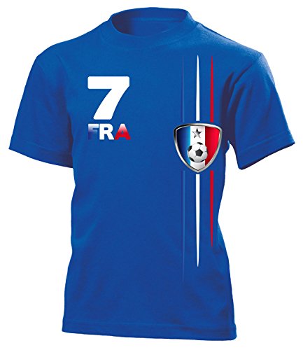 Golebros Frankreich Fanshirt Streifen 3298 Kinder T-Shirt (K-B) Gr. 140