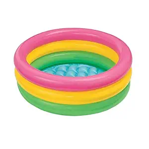 BHOOMI Fashion Kid's Inflatable Baby Pool ,Bath tub Tube for Enjoying Kids for 1-4 Years Bath Tub for Kids 2-feet Swimming Pool Bath Tub Kiddie Pools Kids (Multicolor) (Size : 61CM x 22CM)