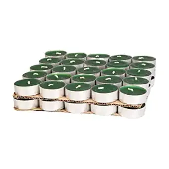 BDS CREATIONS MDT0039 Scented SHOKELESS Green Tea Light Candles Pack of 50PCS (Green, 50)