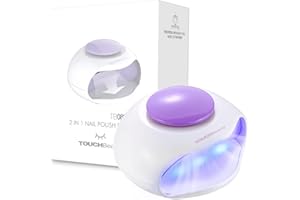 TOUCHBeauty Mini-sized Nail Dryer with Fan and 3 LED Light for Regular Nail Polish Lamp AG-0889N