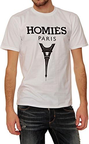 Jute Beutel Graphic Tee Homies, Color White, Size: S