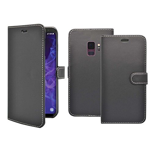 Preisvergleich Produktbild Samsung Galaxy S9 schwarze Geldbörse Flip Hülle Etui