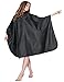 WM Beauty Classic Water Repellent Adjustable Salon Hair Cutting Cape with Snaps Closure, Black