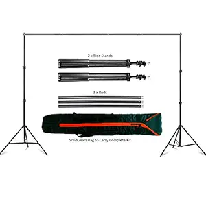 GiftMax Photography Backdrop Stand Kit Background Support Kit Foldable with Bag (ONLY Stand KIT)