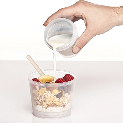 Müslibecher-2-go Müsli Reise Becher mit isoliertem Milchkühlfach & Löffel 2-go für unterwegs - 5