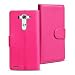 Produktbild LG G4c, Magna Bookstyle Hülle, Conie Mobile PU Leder Schutzhülle Handytasche Bookcase Tasche Premium Klapphülle in Pink