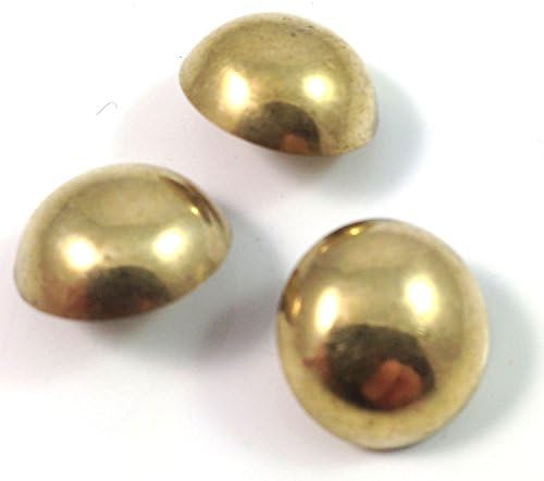 100 Pack- Mirror Screw decorative discs/Cap Round 1/2" (13mm) BRASS FINISH