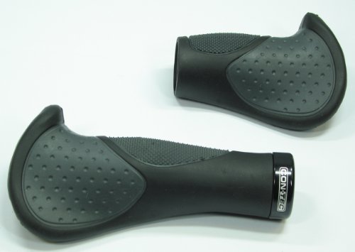 Fahrradgriffe DeLuxe kurz / lang ergonomisch geformt beugt einem Ermüden der Hände vor - Lenkerklemmung ~ für Fahrräder mit Drehgriffschaltung
