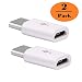 Produktbild USB C Adapter, Click2u USB 3.1 Type C (male) to Micro USB Adapter (female) Converter adapter connector for Honor 8, Motorola Moto Z/Droid/Z Force/Z Play, Google Pixel XL, Chromebook Pixel, LG Nexus 5X, Nexus 6P OnePlus 2/3,Asus ZenFone 3, BLU Vivo XL, BLUE Vivo 5, General Mobile GM 5 Plus, Huawei P9, HTC 10, Lenovo ZUK Z1, Lenovo ZUK Z2 Pro, LG G5, Meizu Pro 5, Meizu Pro 6, Nokia Lumia 950, Nokia Lumia 950 XL, Motorola Moto Z, Motorola Z Force, Nexbit Robin (White)