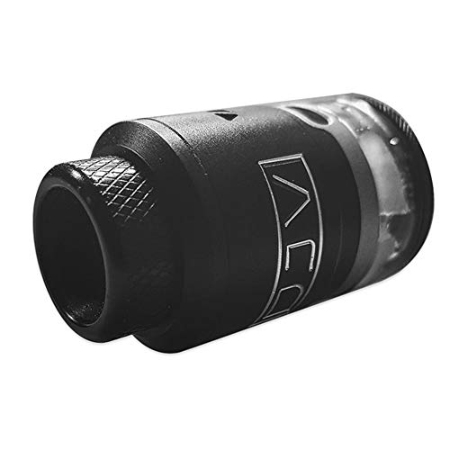 Cigarrillo electrónico DEJAVU RDTA Tanque 2 ml Vape Tank Bobina Dual Building 25 mm Diámetro Ecig Atomizer Flujo de aire ajustable Dide Abierto Flujo de aire Nottom, sin nicotina No E Liquid, (Negro)