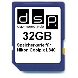 DSP Memory Z-4051557429475 32GB Speicherkarte für Nikon COOLPIX L340