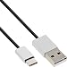 Produktbild InLine 35831 USB 2.0 Kabel, Typ C Stecker auf A Stecker/Alu, flexibel, 1m schwarz
