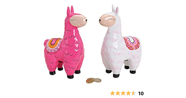 Wunderschone Spardose Lama Aus Keramik In Den Farben Pink Oder Rosa Amazon De Spielzeug