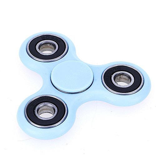 Tri Fidget Finger Hand Spinner Rotating Toy Anxiety Stress Reduce ADHD Relief by MBFHB (Baby Blue)