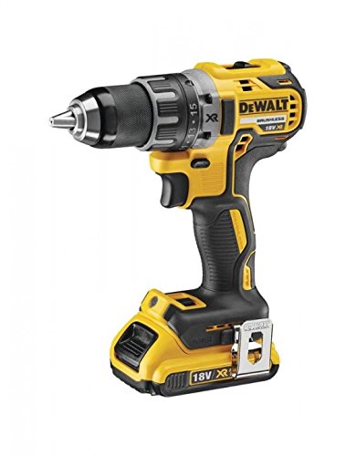 DEWALT DCD791D2-QW - Taladro Atornillador a bateria sin escobillas XR 18V 13mm 70Nm Li-Ion 2,0Ah con maletín TSTAK