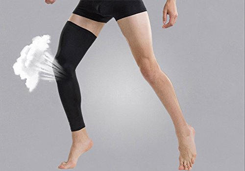 Beinlinge, Yesloo Atmungsaktiv 2 Beinlinge für Sport, Laufen, Radsport usw., Für Herr und Frauen, 2 Stück, Schwarz - 6