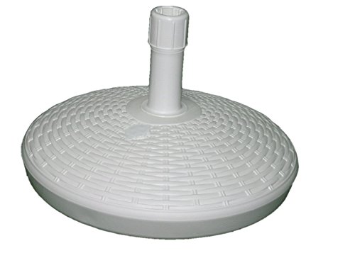 Adriatic - Base de ratán de 30 cm para sombrilla, color blanco