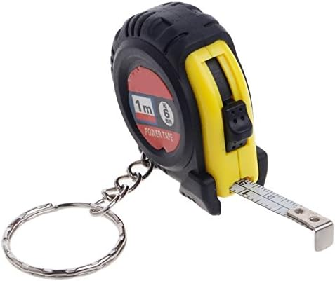 bismarckbeer Retractable Tapeline Keyring Keychain Mini Tape Measure Tool, Random Color