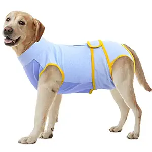 Dog Surgery Recovery Suit, Onesie Breathable Abdominal Wound Skin Diseases Protector, Puppy Cone Collar Alternative, Anti Licking Professional Surgical Recovery Costume After Spay, Prevent Harassment