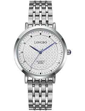 seine und ihre Uhr Quarz-Edelstahlband einfach große Gesichtsuhren paar Liebhaber business watch