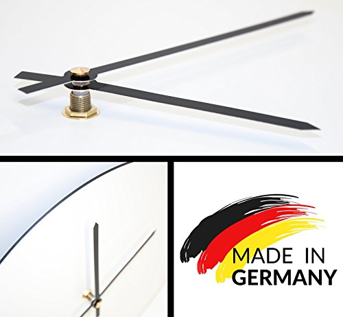 Grüne augen Kunst, Wanduhr Durchmesser 30cm mit schwarzen eckigen Zeigern und Ziffernblatt, Dekoartikel, Designuhr, Aluverbund sehr schön für Wohnzimmer, Kinderzimmer, Arbeitszimmer - 3