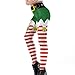 Produktbild Yoga Hosen Damen,JiaMeng Weihnachtshosen Christmas Bell Stripe Print Hose mit hoher Taille und Bleistifthose Weihnachten deko Cyber Monday Geschenk