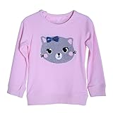 Mooler Mädchen Emboridery Cartoon Patch Baumwolle T-Shirt