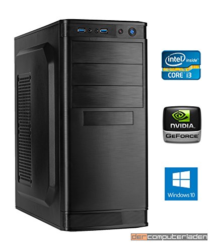 dercomputerladen Office PC System Intel, G4560 (Kaby Lake) 2x3,5 GHz, 16GB DDR4 RAM, 2000GB HDD, nVidia GT730 -4GB, inkl. Windows 10 (inkl. Installation) Computer Büro Multimedia