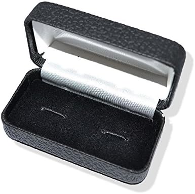 Cufflink Hinged Leatherette Black box