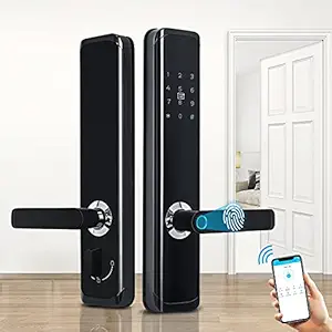 Lucria/Smart Lock Keyless Entry Deadbolt 2021 Newes Door Lock,Digital Bluetooth Door Lock with Keypad,Smart Locks Front Door Works with APP,Code and eKey Auto Lock for Homes Hotels Office.